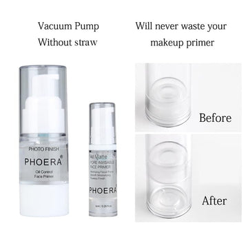 Meifen Phoera Face Primer before and after skin-ready look.