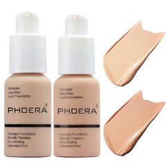Meifen PHOERA Foundation, botella visible para una aplicación suave y natural.