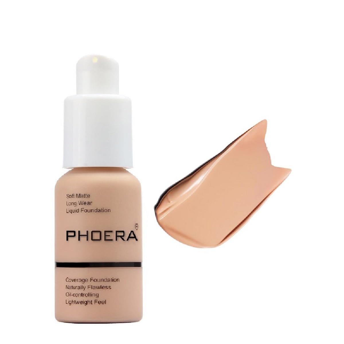 Meifen Phoera Foundation bottle showing full coverage for all-day wear