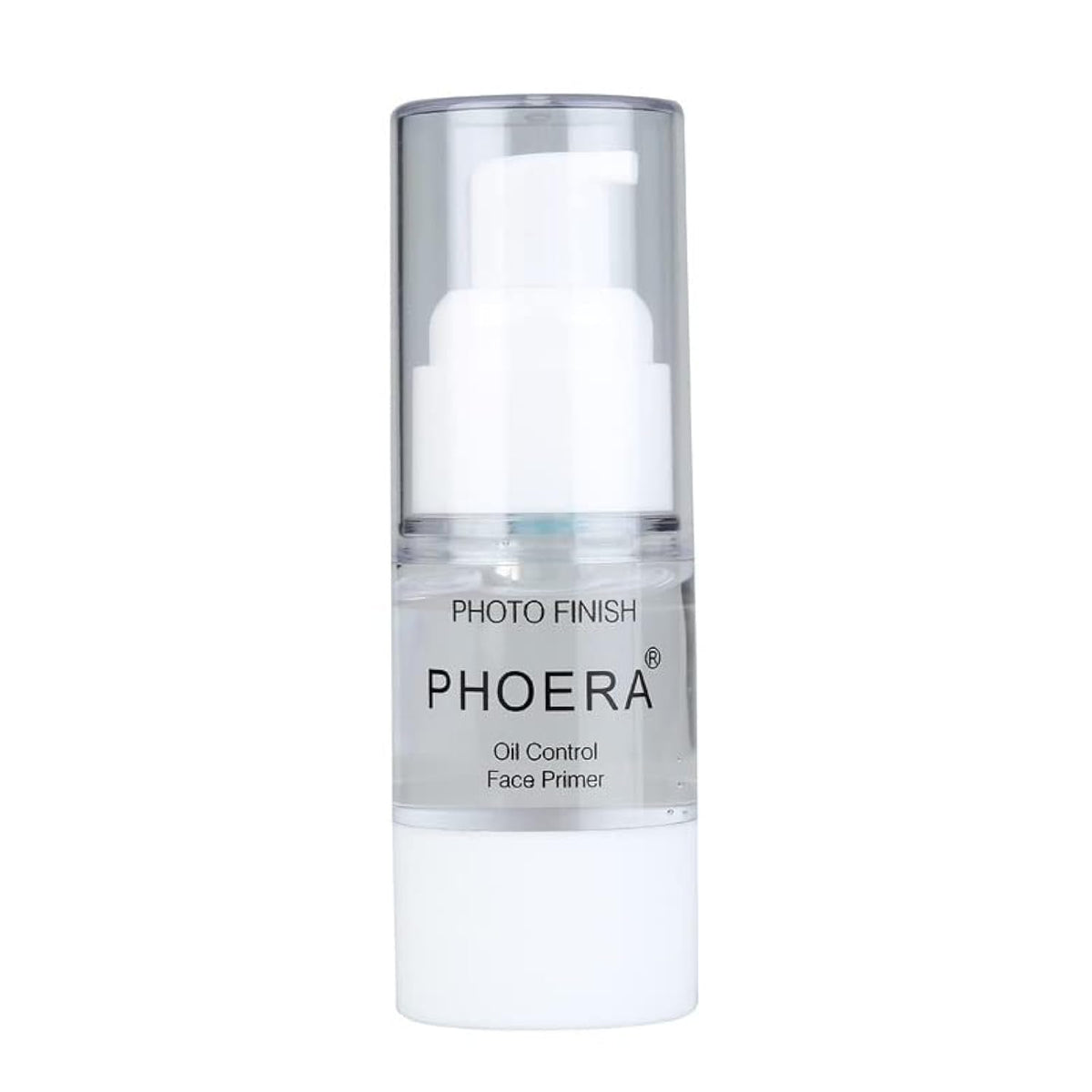 Meifen Phoera Primer bottle closeup showing a matte base for fresh makeup.