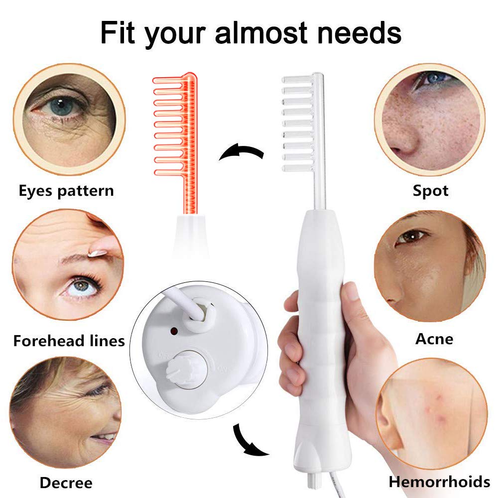 Meifuly varita alta frecuencia con tubos intercambiables para cambiar efectos faciales