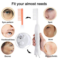 Meifuly varita alta frecuencia con tubos intercambiables para cambiar efectos faciales