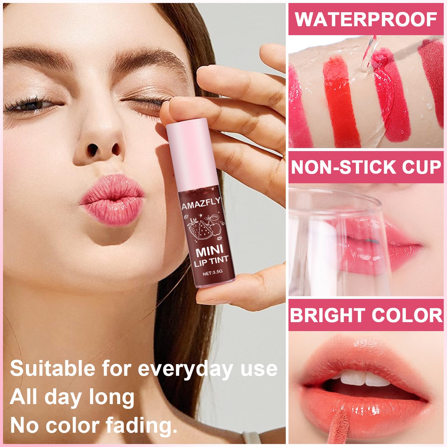 Meilury aplicación labios acabado mate natural, cobertura uniforme