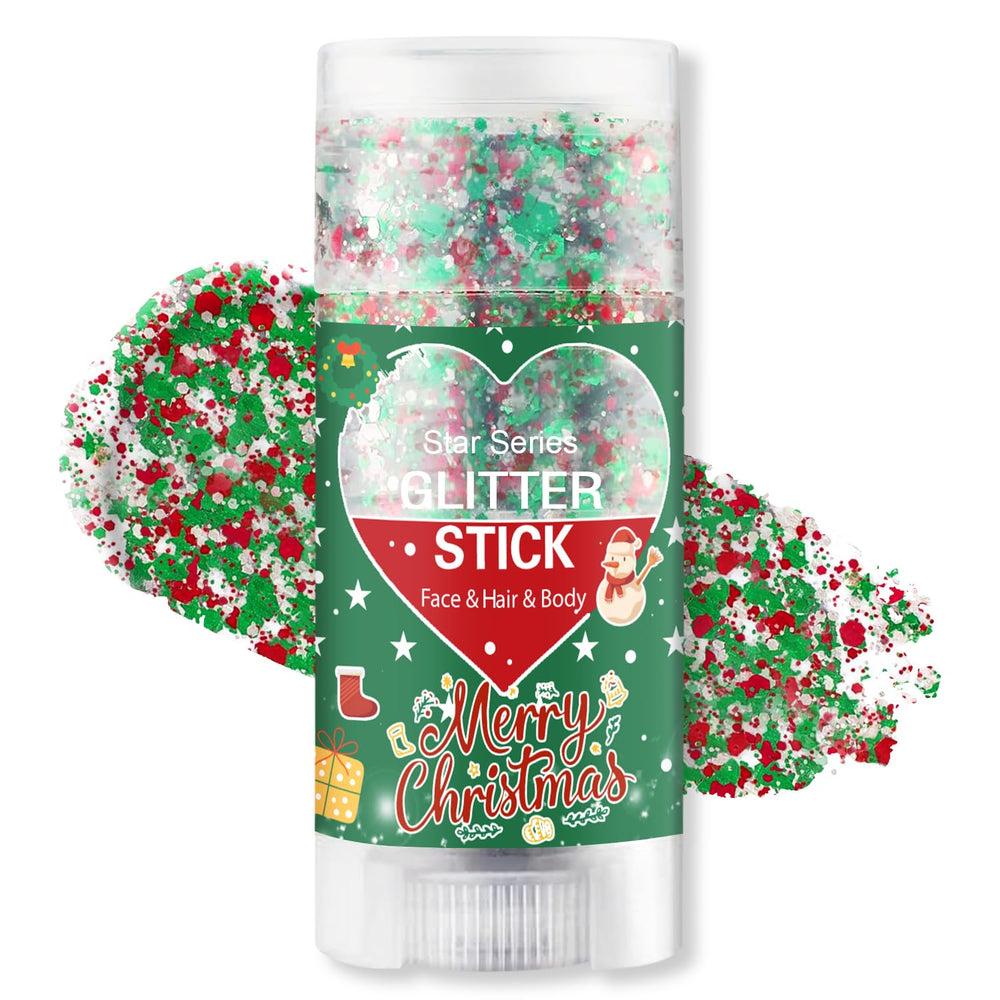 Meilury brillo gel navidad para cuerpo con destellos multicolores que realzan la piel.