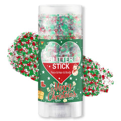 Meilury brillo gel navidad para cuerpo con destellos multicolores que realzan la piel.