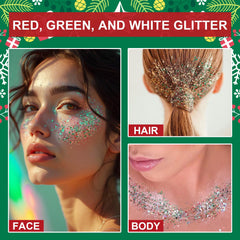 Meilury brillo gel navidad para cabello aporta destellos luminosos y duraderos.