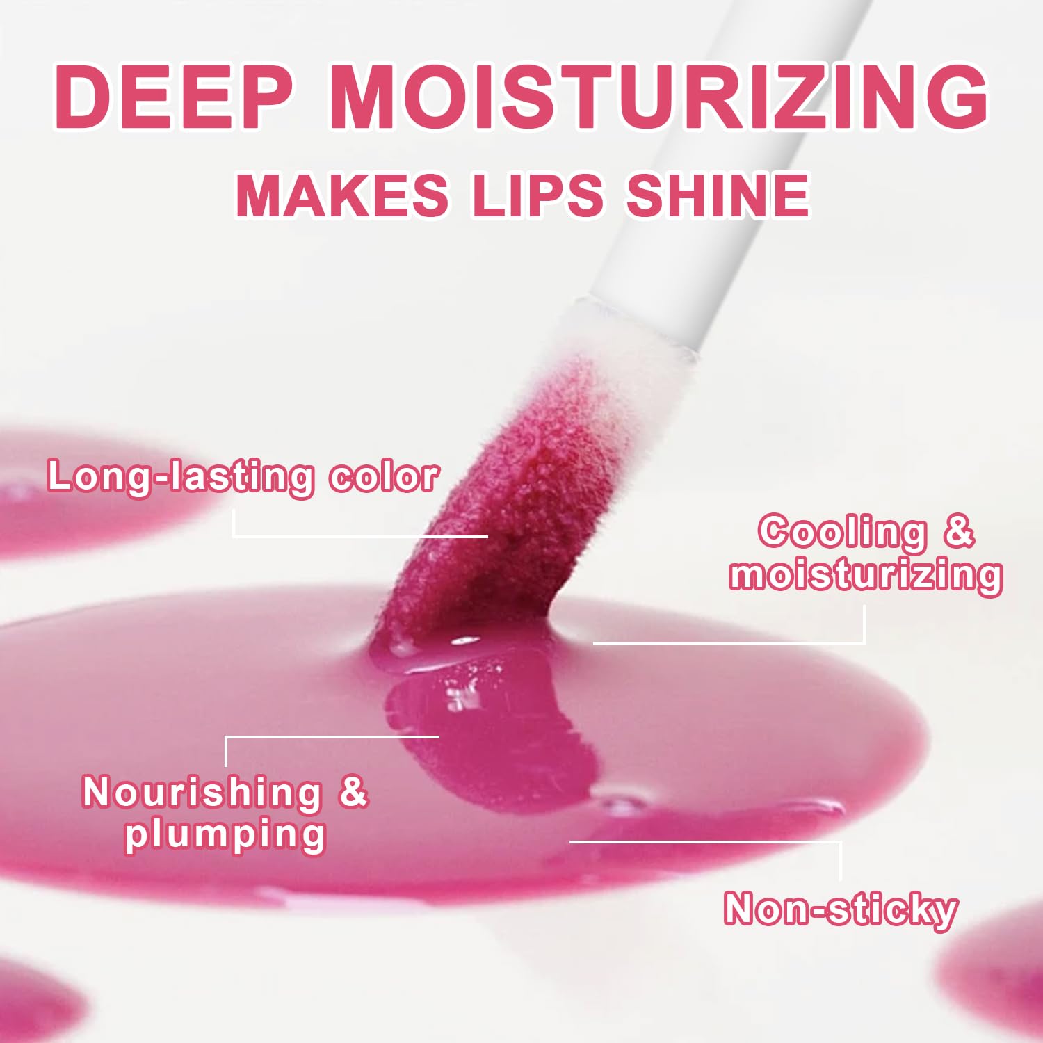 Meilury brillo labial hidratante con vitaminas, color sin resecar