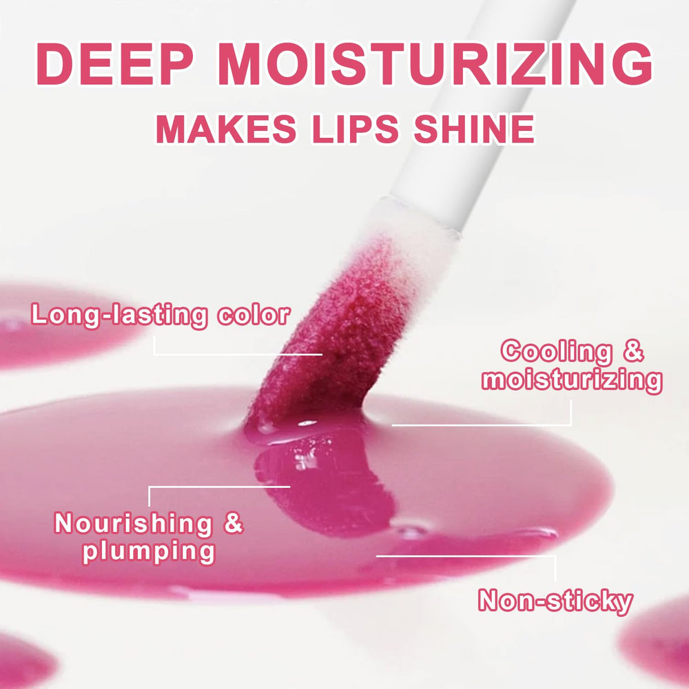 Meilury brillo labial hidratante con vitaminas, color sin resecar