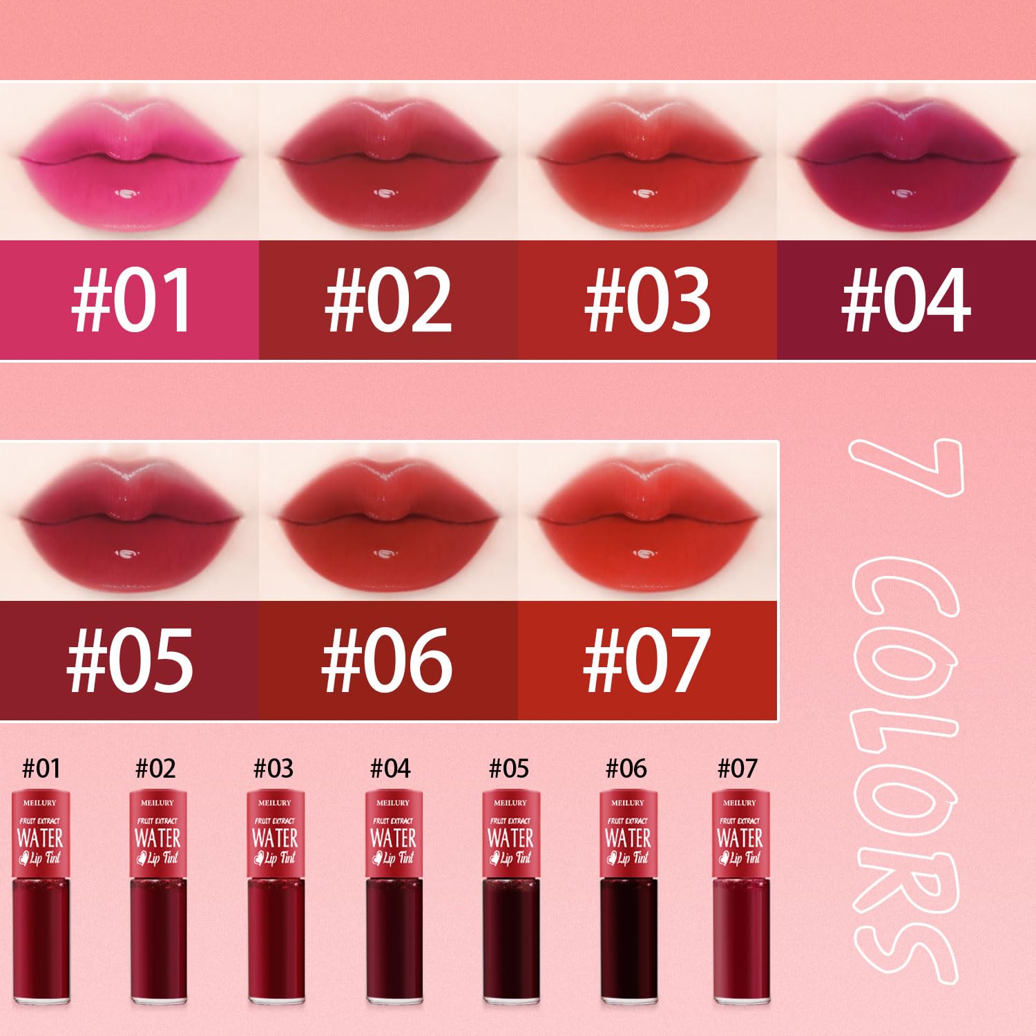 Meilury, tinte labial con textura mate suave para labios.