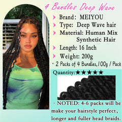 MEIYOU trenzas bohemias sin nudos para peinado rápido y cómodo.