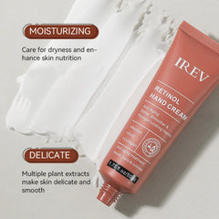 MeiPlumLai crema de manos retinol textura rica que hidrata profundamente.