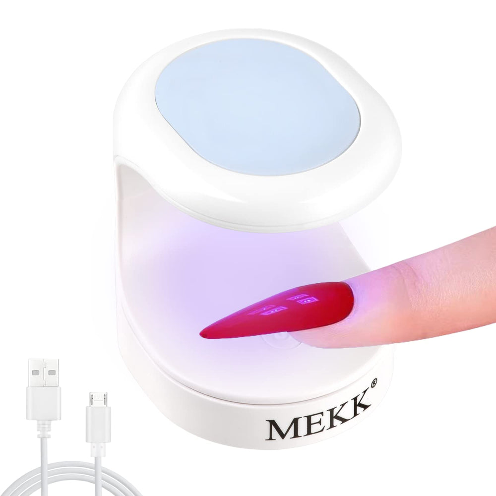MEKK Mini UV para una uña: curado uniforme sin zonas muertas.