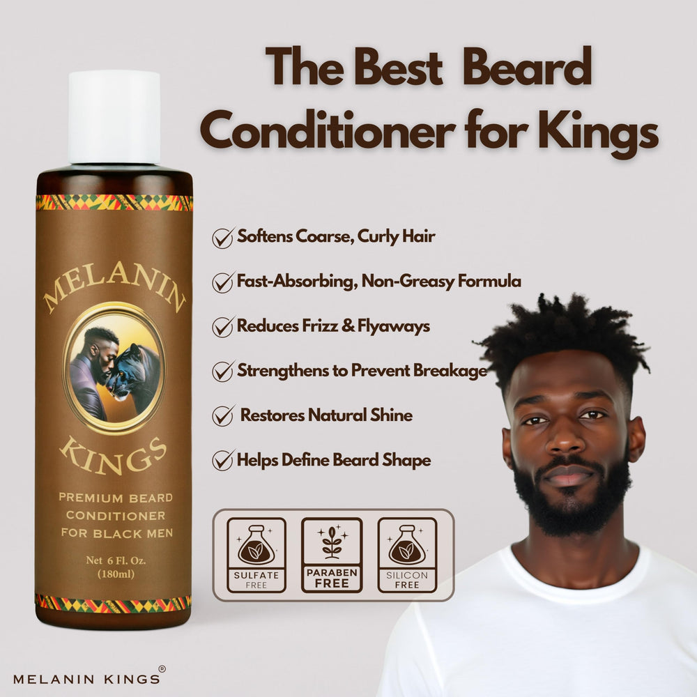 Aplicación doble de Melanin Kings para una rutina diaria de barba