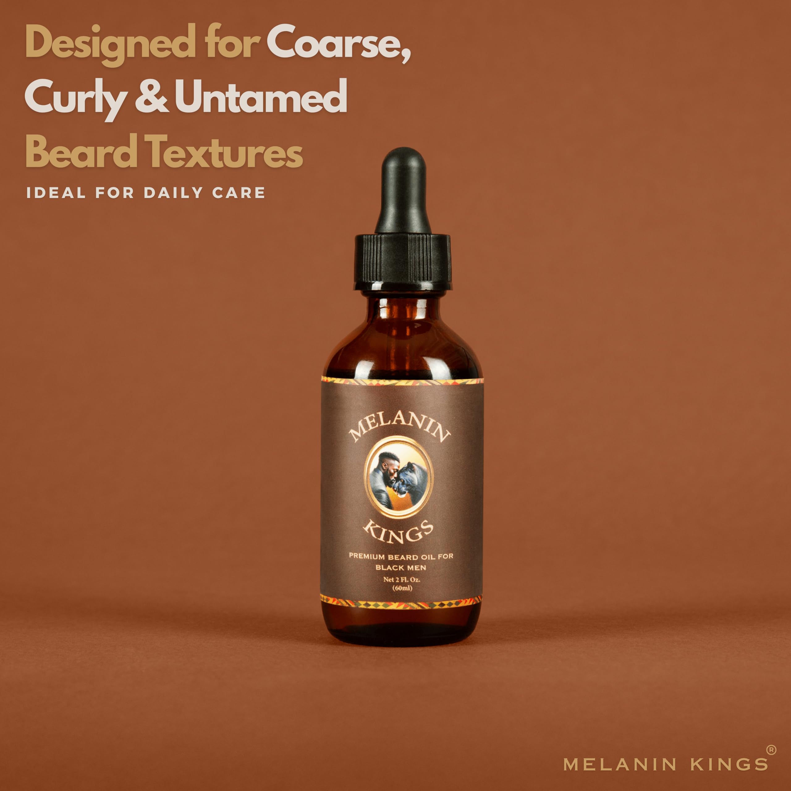 Melanin Kings Sándalo keniano, aroma distintivo para sentir en la barba.