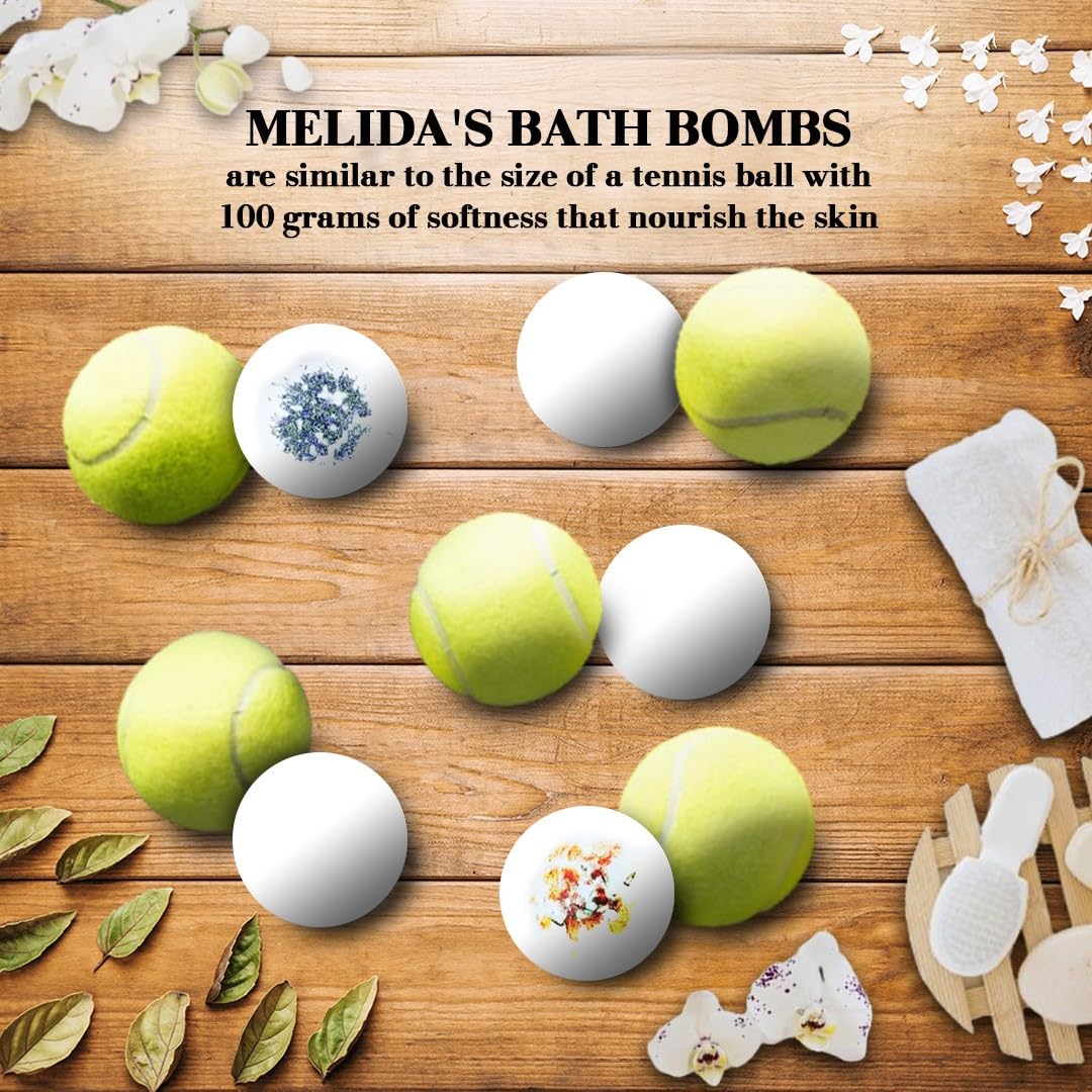 MELIDA'S bomba de baño almendra, fragancia suave para piel sensible.