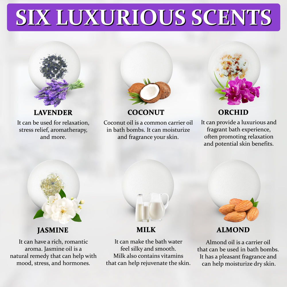 MELIDA'S bombas de baño Lavanda, aroma suave para relajación sensorial.