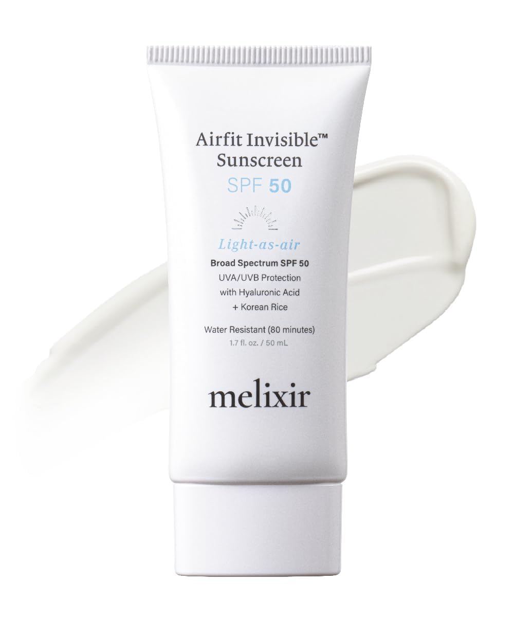Melixir Airfit Invisible – flacon visuel protégeant le visage sans trace blanche pour toutes les carnations.