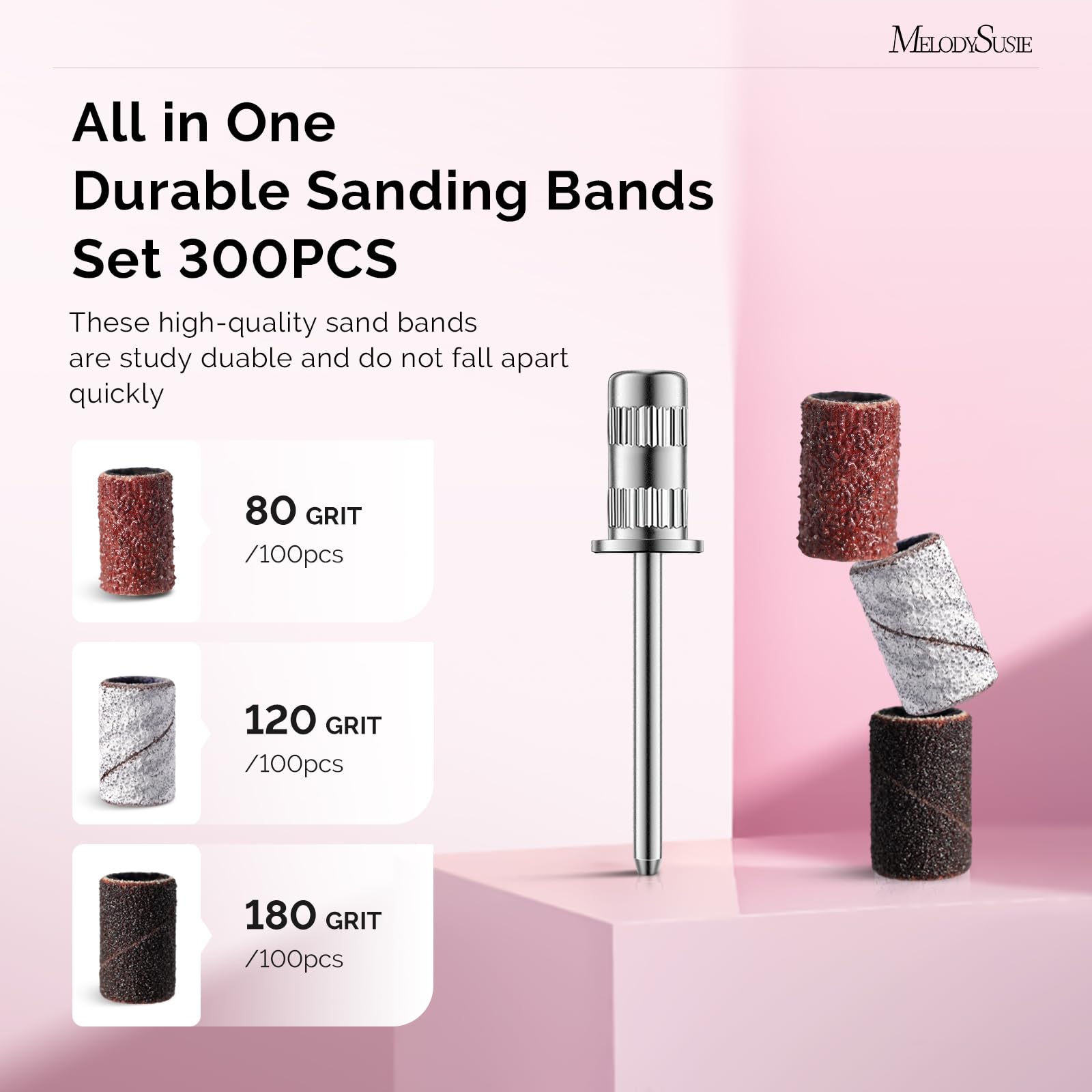 MelodySusie bandas de lijado 120 grano para preparar y dar forma con precisión.