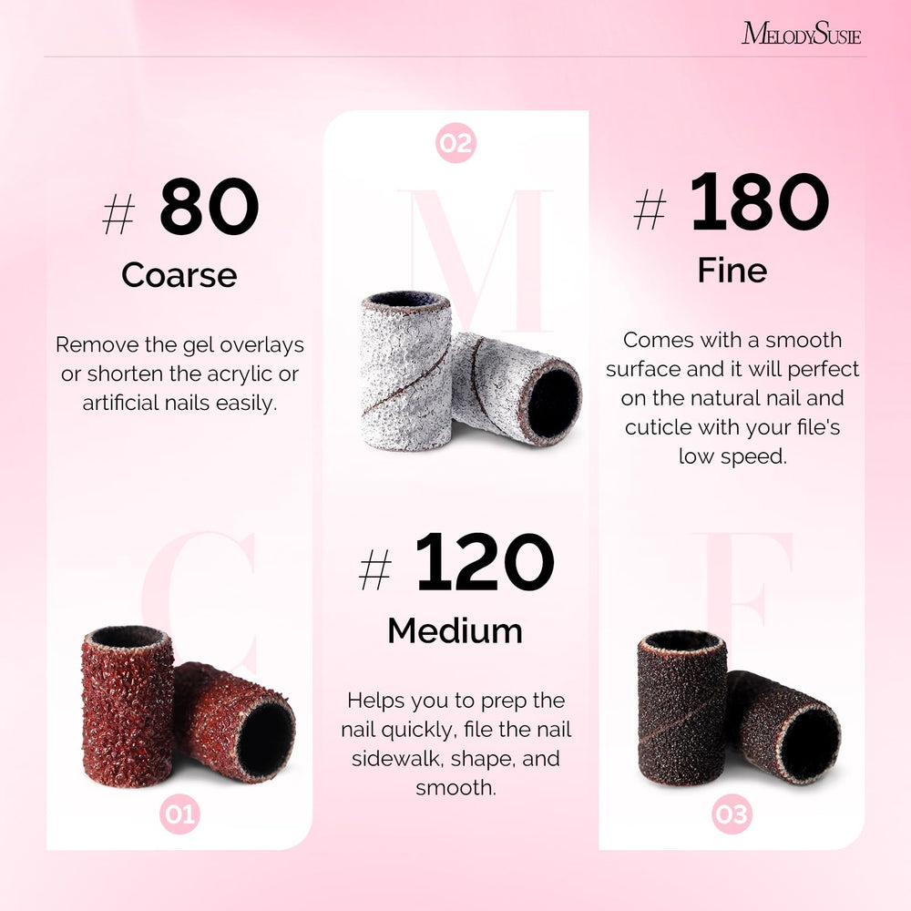 MelodySusie bandas de lijado 180 grano para alisar superficies naturales y artificiales.
