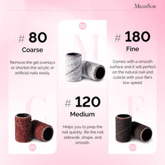 MelodySusie bandas de lijado 180 grano para alisar superficies naturales y artificiales.