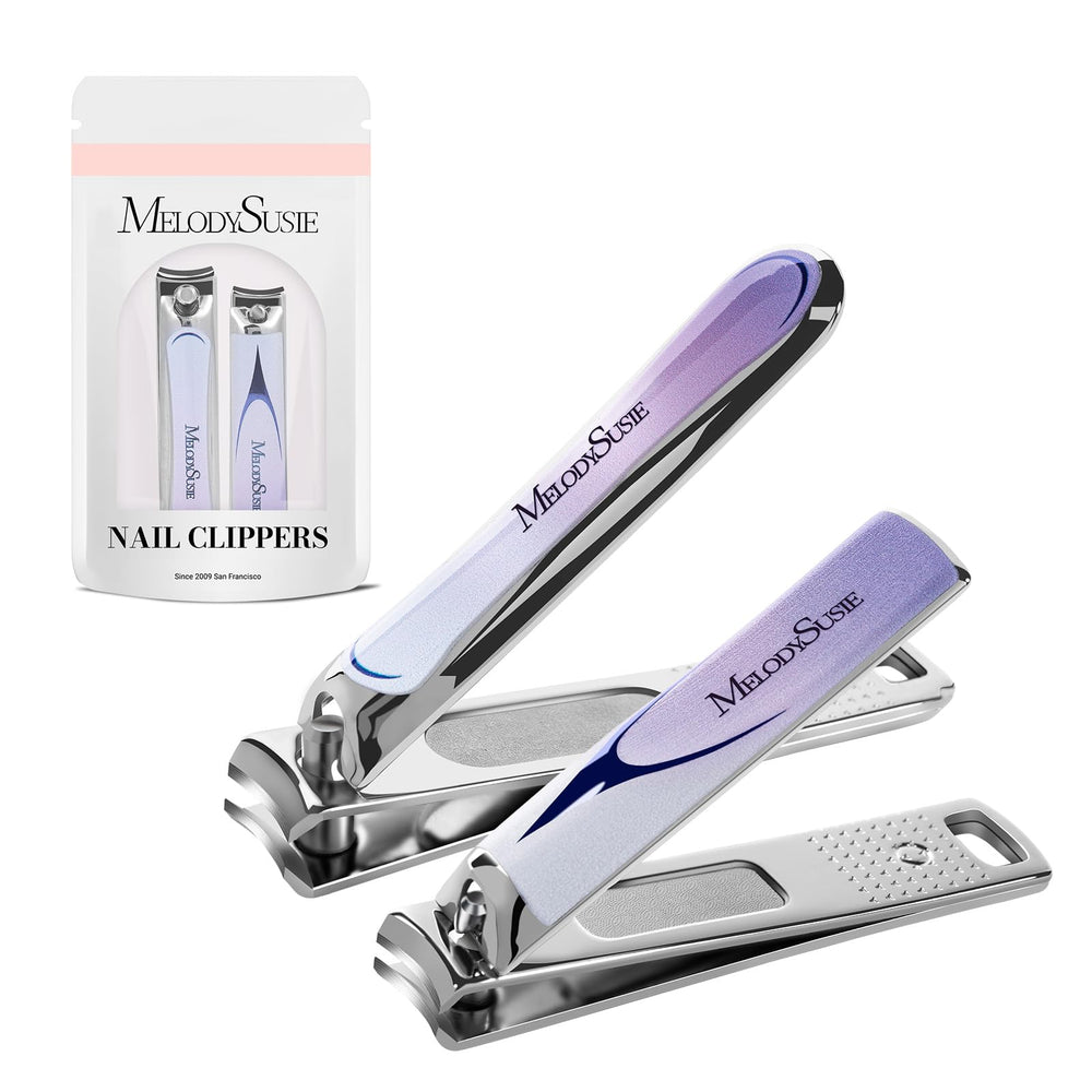 MelodySusie corta uñas 2 en 1 para manos y pies, afilado y preciso.