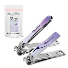 MelodySusie corta uñas 2 en 1 para manos y pies, afilado y preciso.