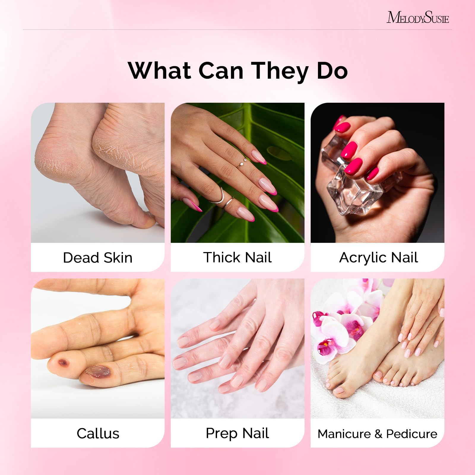 MelodySusie alta durabilidad para uso profesional diario en uñas.