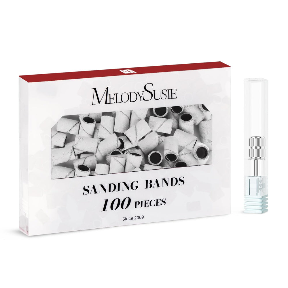 MelodySusie 100 piezas de bandas lijado para uñas 240 extremo fino, acabado suave.