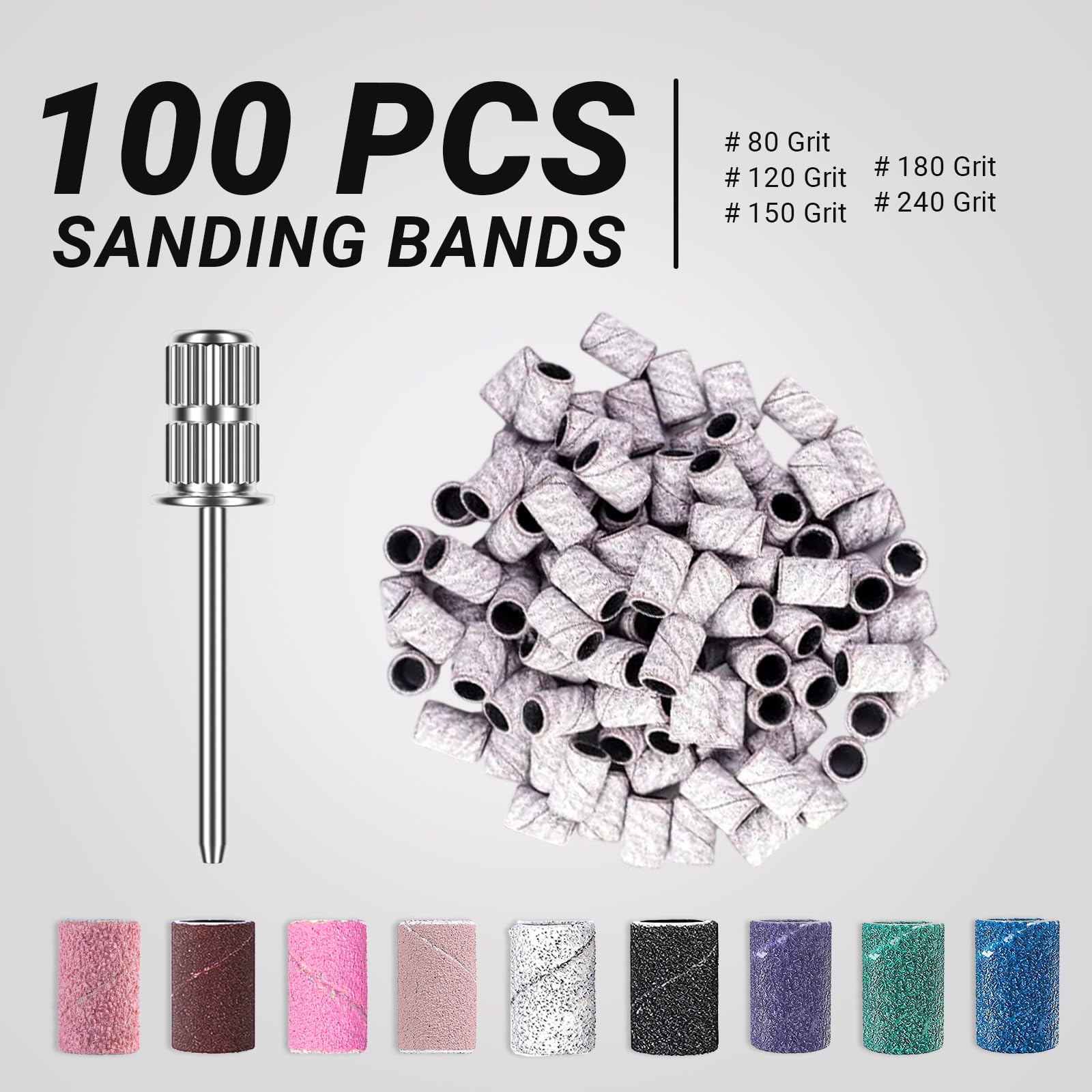 MelodySusie bandas lijado 240 extremo fino para uñas acrílicas.