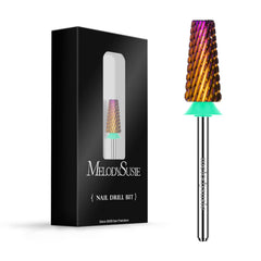 MelodySusie 5-en-1 bit carburo violeta, limpieza precisa de cutícula para manicura profesional.