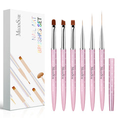 Pinceles delineadores MelodySusie para trazos finos y precisión en uñas.