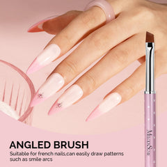 Pincel ovalado MelodySusie para rellenar y dar volumen con gel UV.