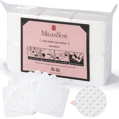 MelodySusie toallitas sin pelusa para uñas en caja de 600 piezas, absorbentes y suaves