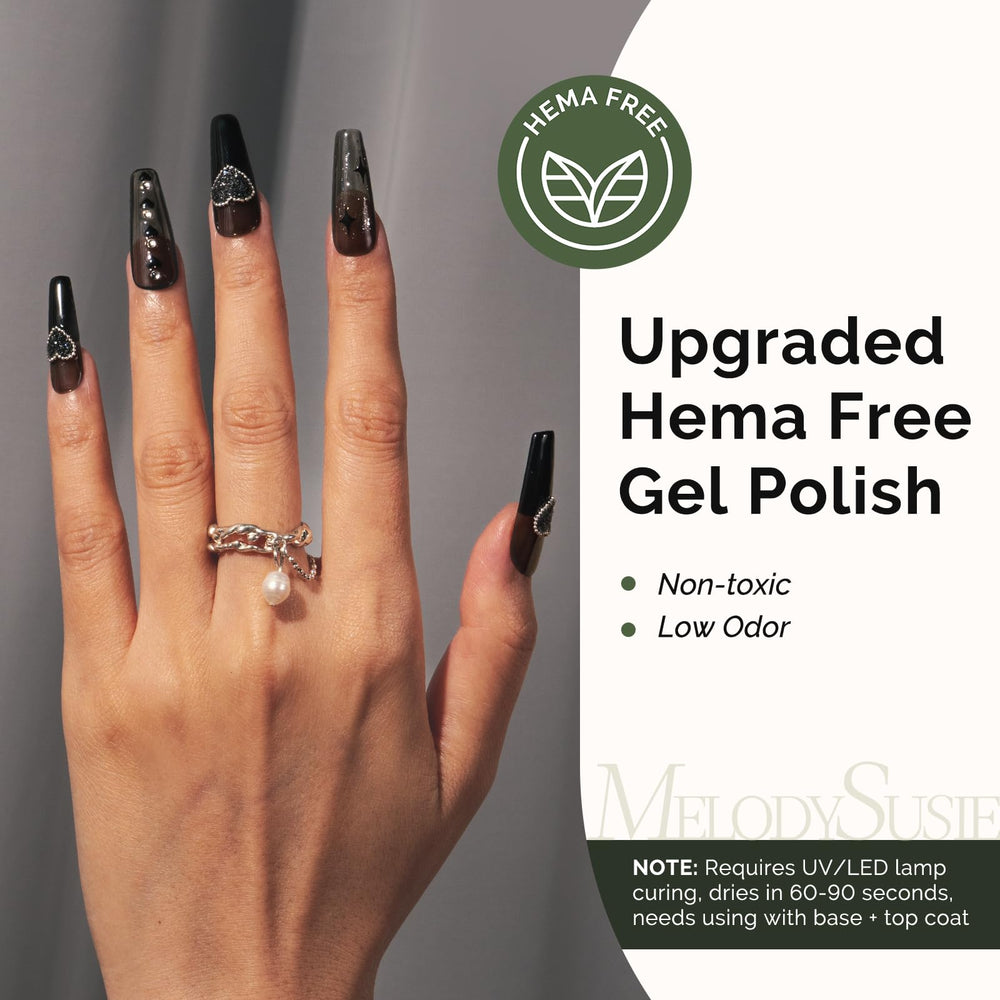 MelodySusie aplicación suave de gel para uñas con acabado liso.