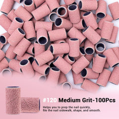 MelodySusie bandas lija 120, tono rosa para manicura de acabado suave.