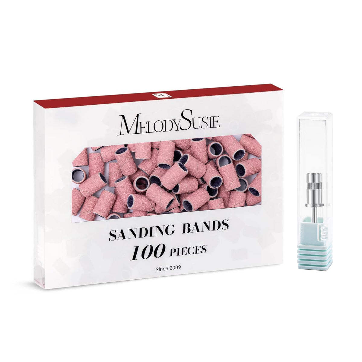 MelodySusie bandas lijado grano 80 listas para gel y acrílico.