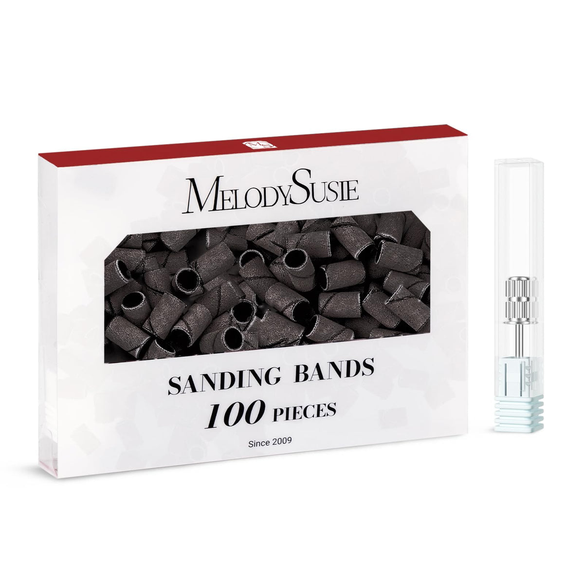MelodySusie bandas lijado uñas 180 grano en paquete, ideal para uso profesional.