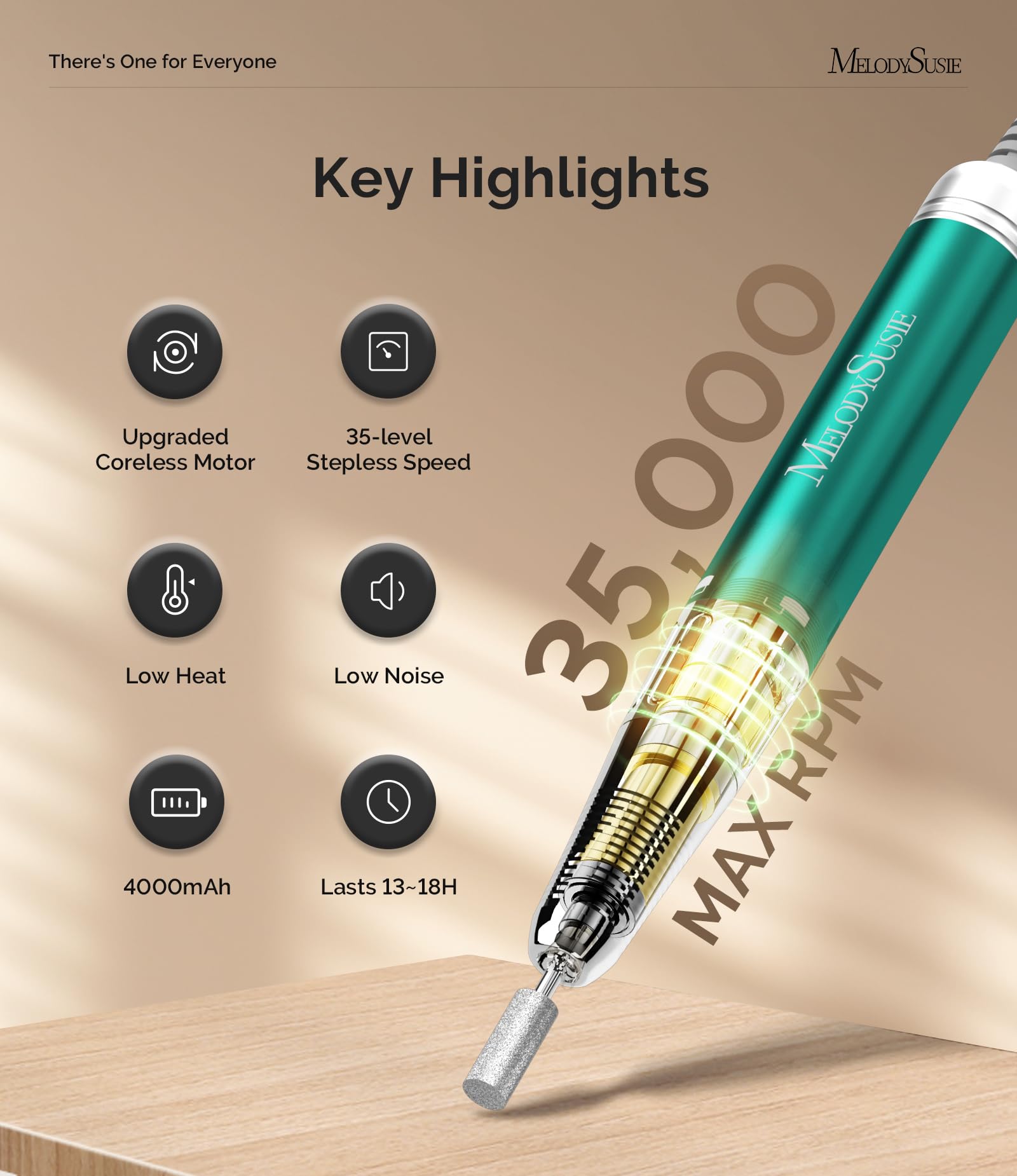 MelodySusie batería recargable de 4000mAh para sesiones prolongadas