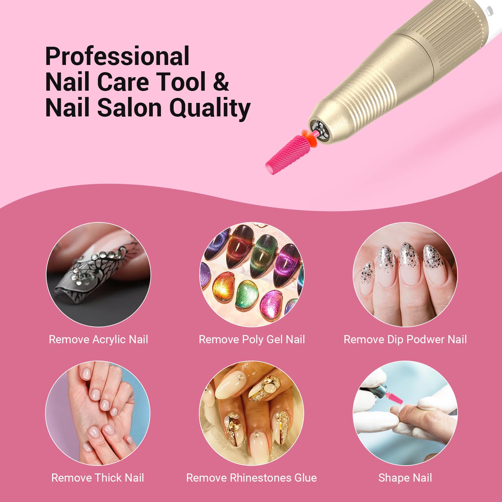 MelodySusie Rosa Flor: desgaste duradero para uñas acrílicas, gel y polygel.