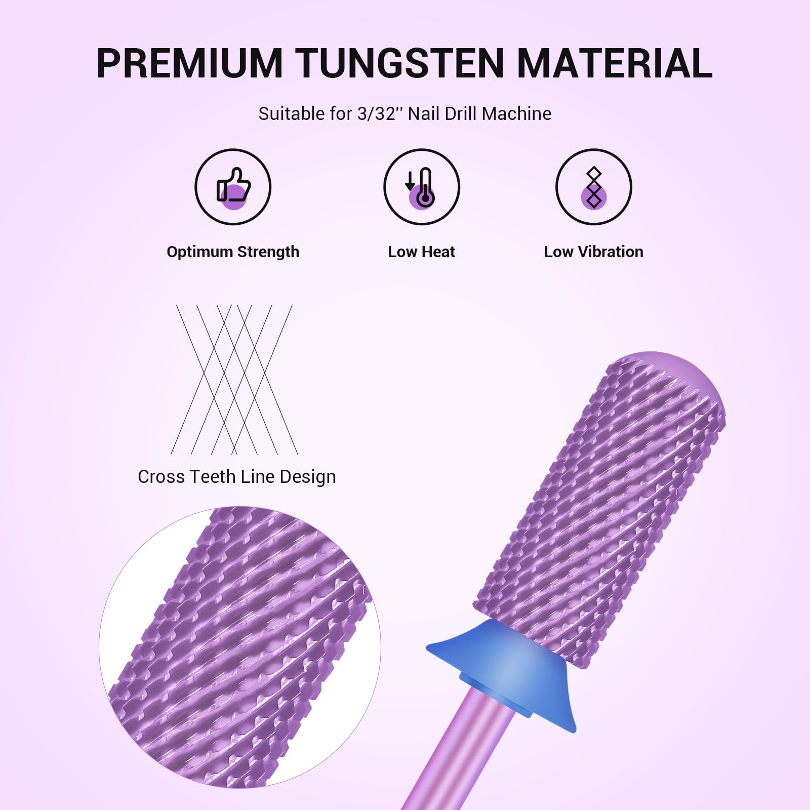 MelodySusie diseño cruzado morado para contornos y protección de cutículas