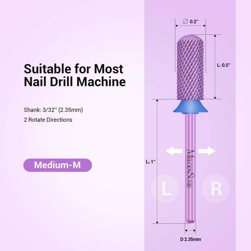 MelodySusie rotación bidireccional para zurdos y diestros en manicura morado