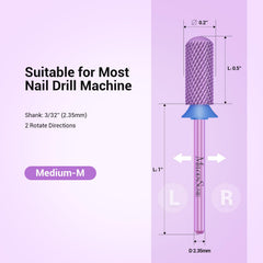 MelodySusie rotación bidireccional para zurdos y diestros en manicura morado