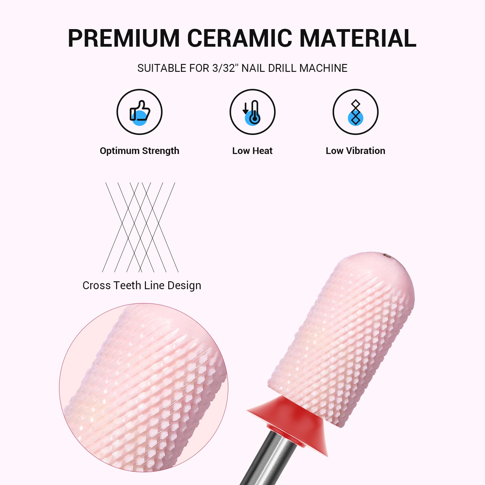 Broca MelodySusie de superficie suave en rosa, contorneado seguro