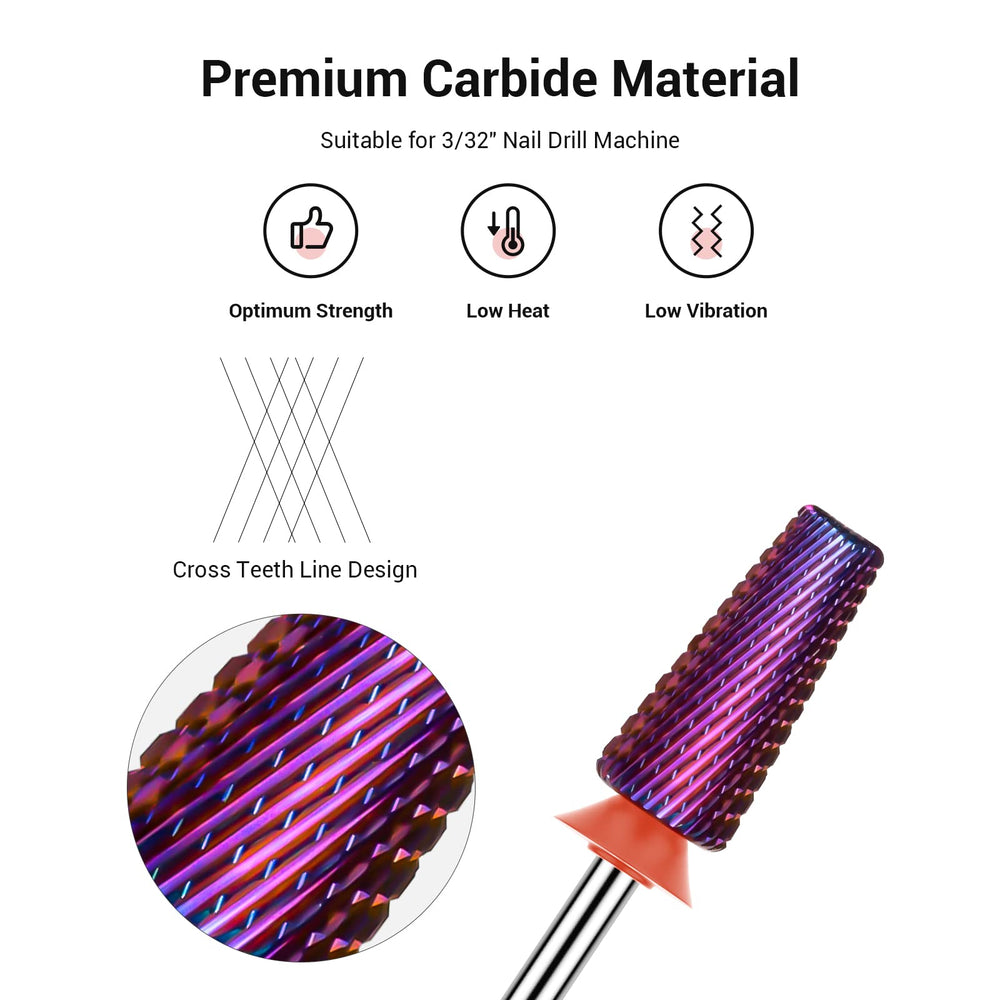 MelodySusie brocas carburo tungsteno 5en1 para eliminación de acrílicos