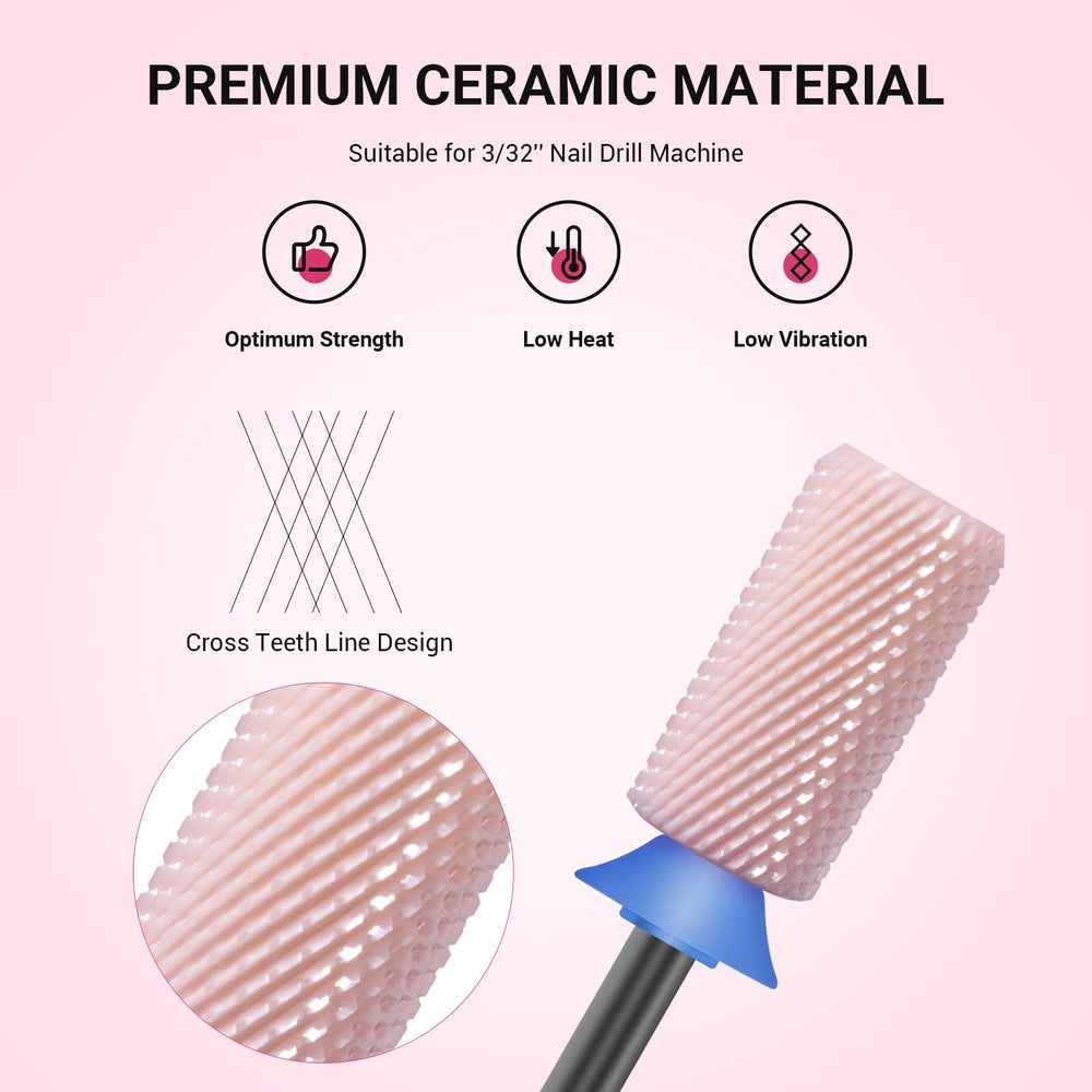 MelodySusie brocas cerámicas: diseño cruzado para contornear gel y uñas naturales.