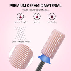 MelodySusie brocas cerámicas: diseño cruzado para contornear gel y uñas naturales.