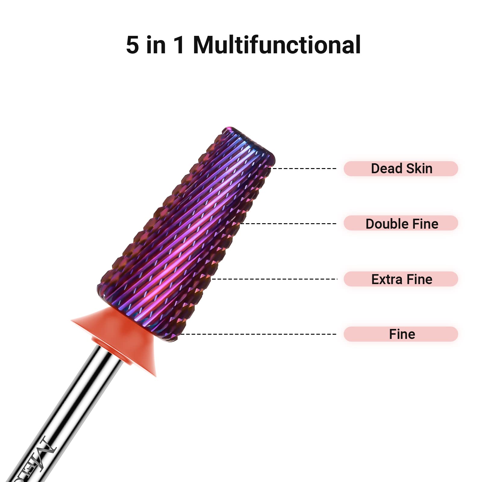 MelodySusie brocas taladro uñas rotación bidireccional para ambas manos