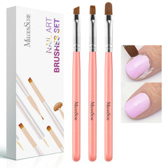 MelodySusie brocha oval para arte de uñas, elimina exceso de esmalte con precisión.