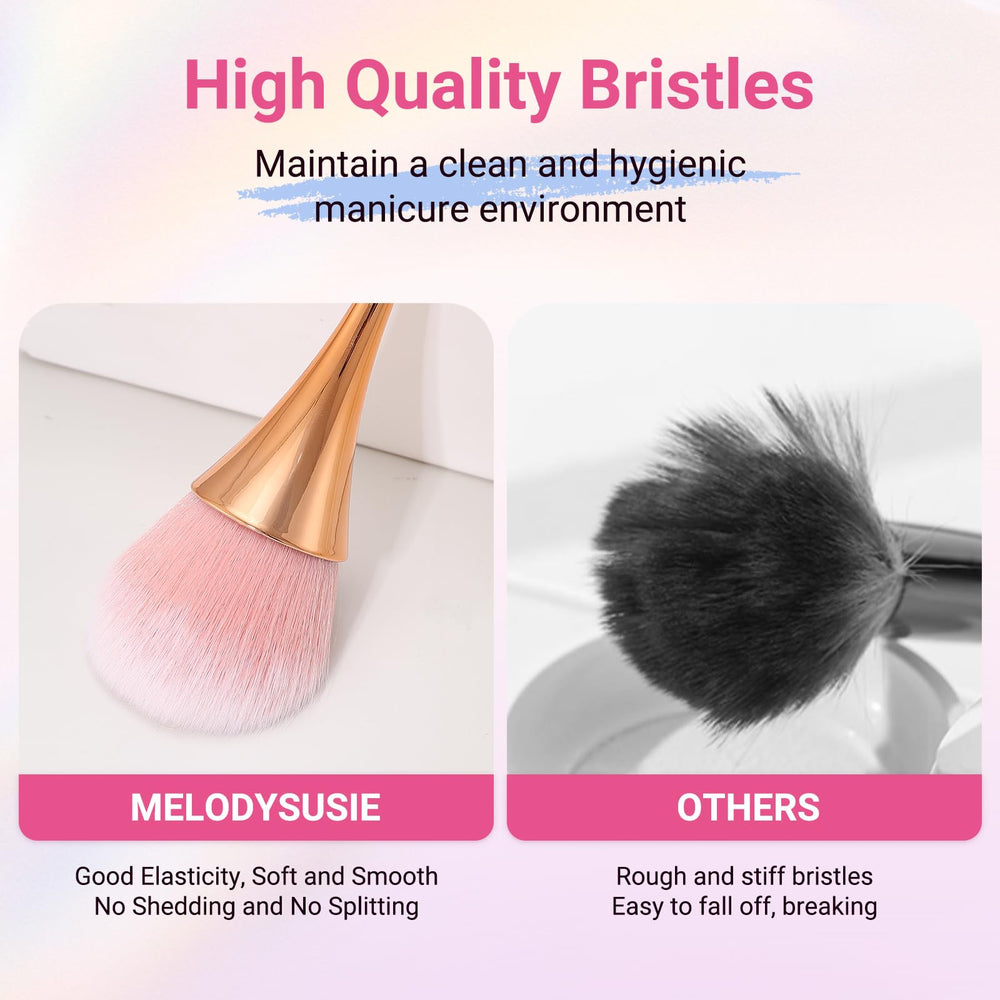 Brocha MelodySusie para polvo de maquillaje suave y uniforme.