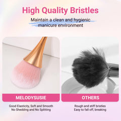 Brocha MelodySusie para polvo de maquillaje suave y uniforme.
